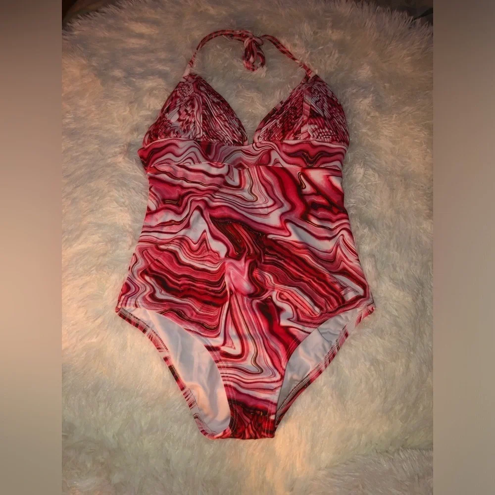 Stylish Dark Pink/ Pink One Piece